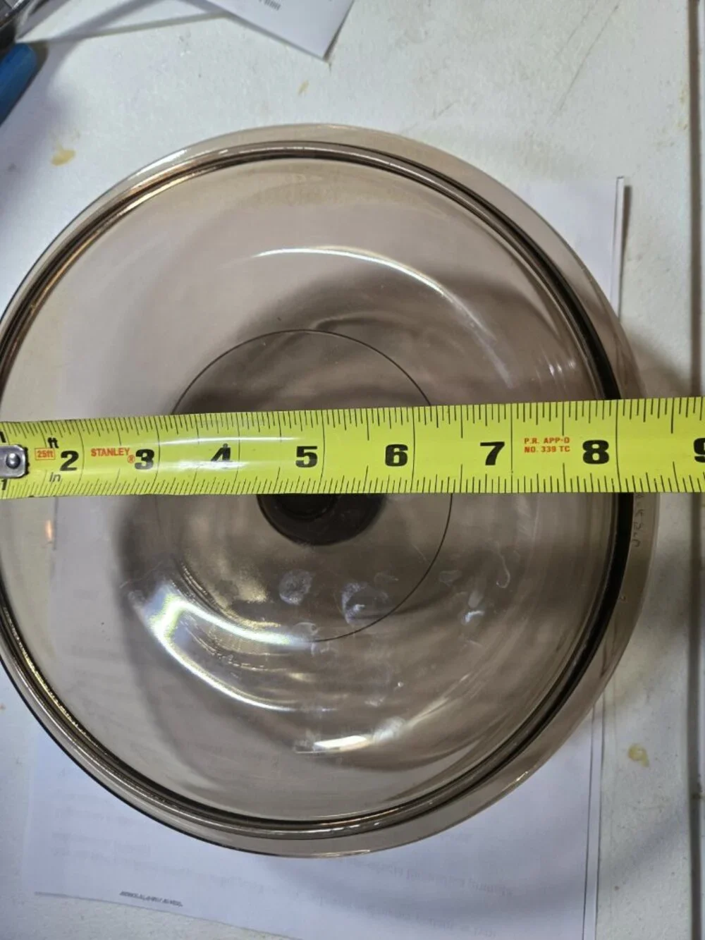 PYREX Vision Ware V-2.5-C 47 Amber Replacement LID ONLY 2.5L Corning 8 1/2